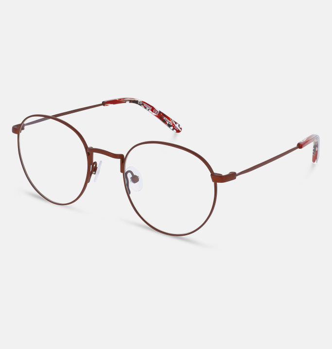 Lunettes de vue Enfant Brun  coté