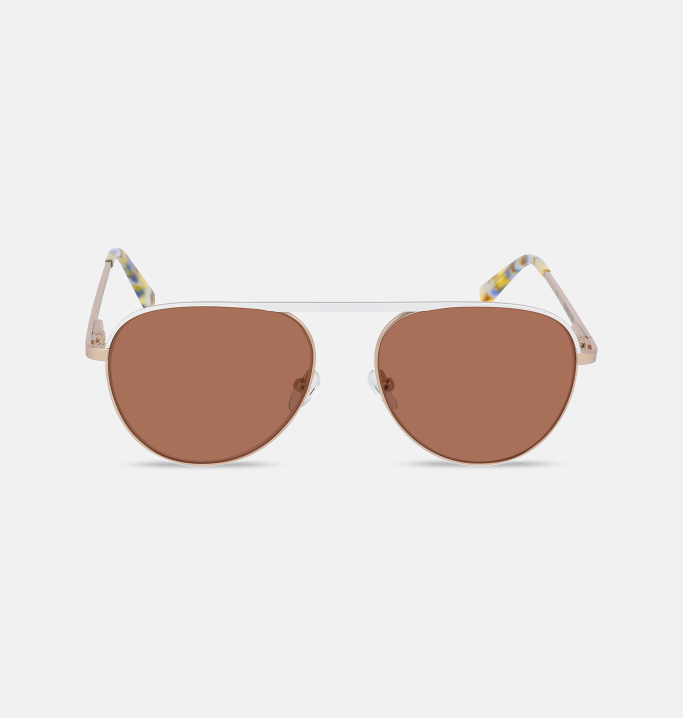 Lunettes de soleil Mixte BLANC New-York face