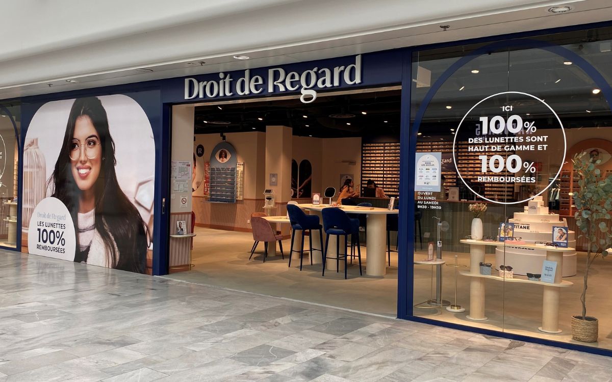 Façade de la boutique Droit de Regard, opticien au centre commercial Coty au Havre