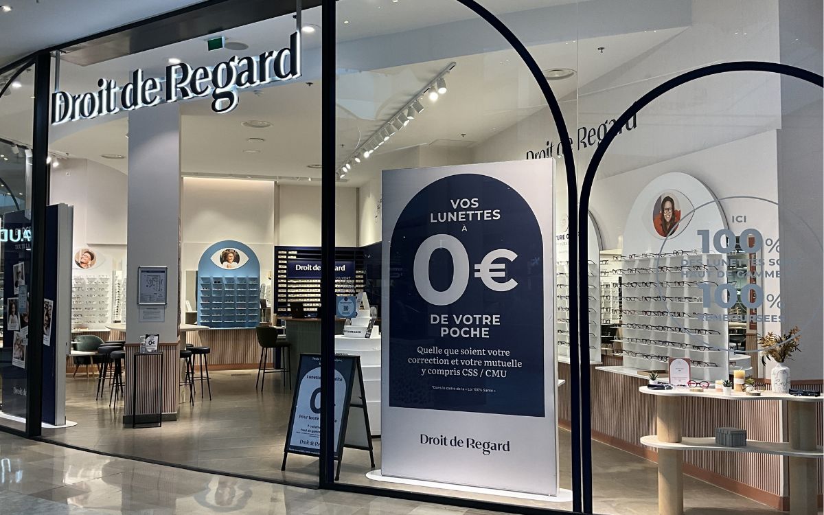 Façade de la boutique Droit de Regard, opticien au centre commercial Grand Littoral à Marseille 16e